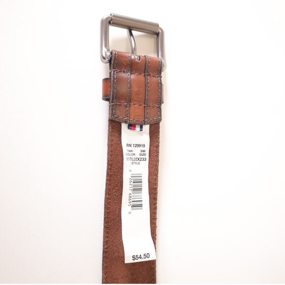 Tommy Hilfiger Brown Leather Men's Belt - Size 30/32 - NWT - Picture 6 of 6